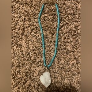 crystal and stone necklace